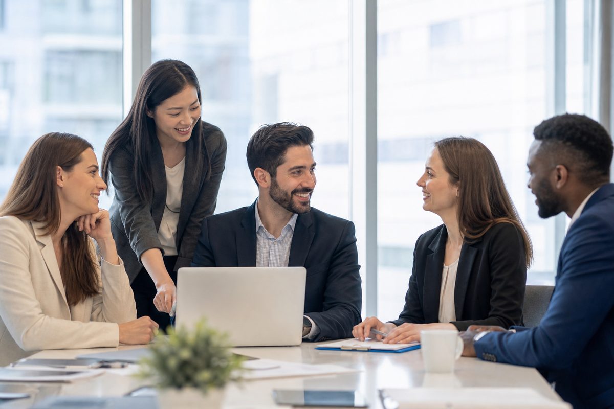 A NextWave Solutions support team collaborating
